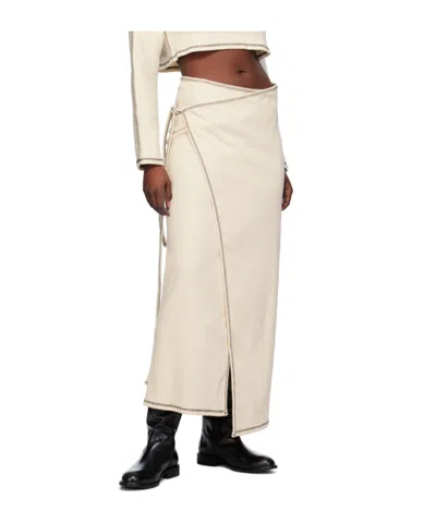 Baserange Off-white Garble Skirt