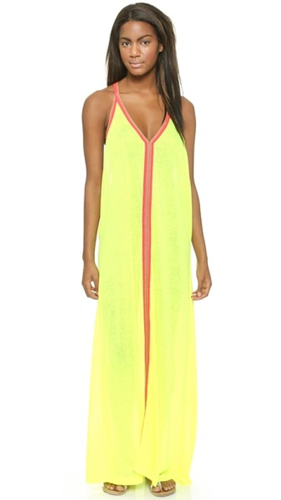 Pitusa Sun Maxi Dress In Lemon