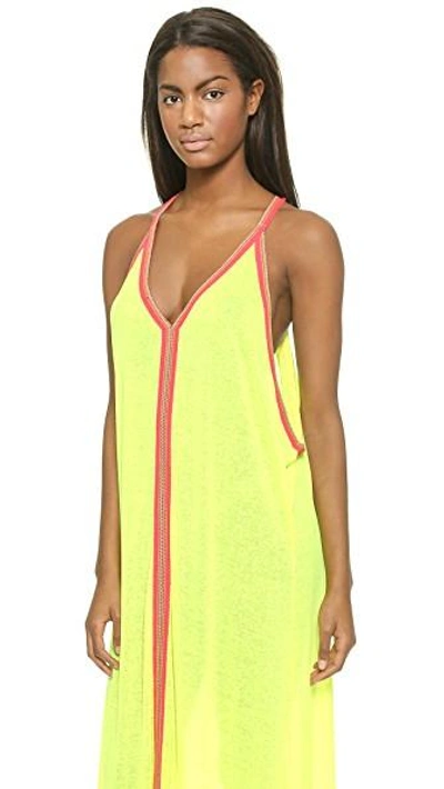 Shop Pitusa Sun Maxi Dress In Lemon