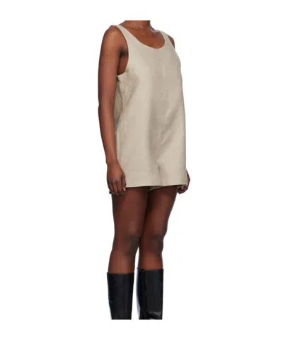 Baserange Beige Tank Jumpsuit In Multi