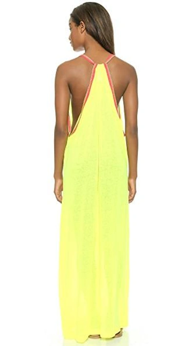 Shop Pitusa Sun Maxi Dress In Lemon