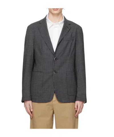 Barena Venezia Jacquard Patterned Suit Jacket In Gray