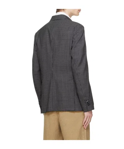 Barena Venezia Jacquard Patterned Suit Jacket In Gray