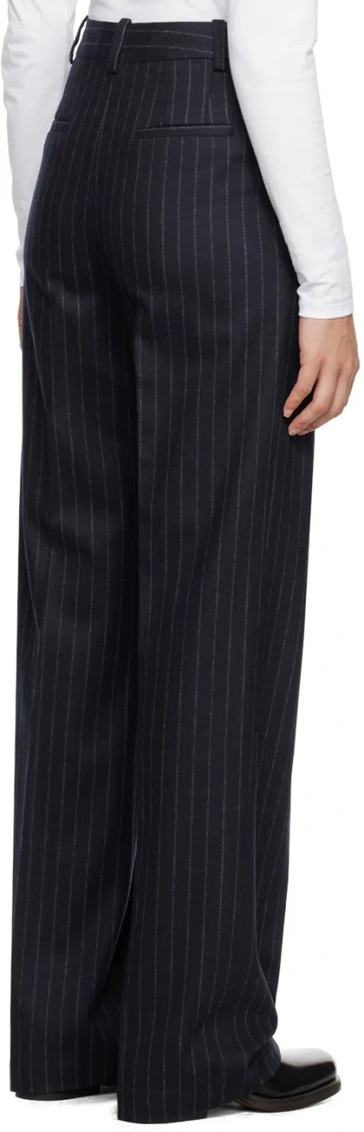Loulou Studio Striped Casual Pants In Blue
