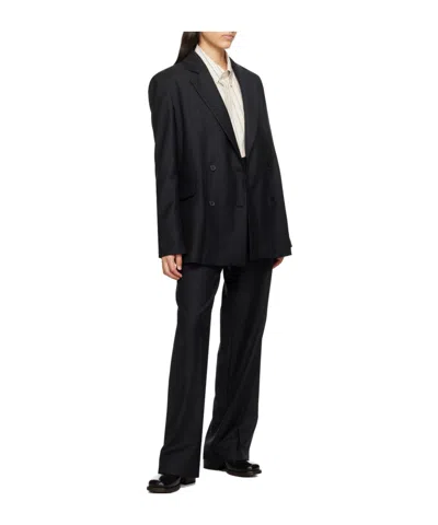 Loulou Studio Pinstriped Suit Jacket In Black