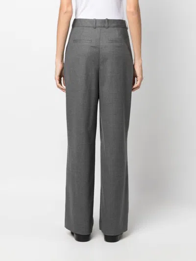 Loulou Studio Stretch Wide-leg Casual Pants In Gray