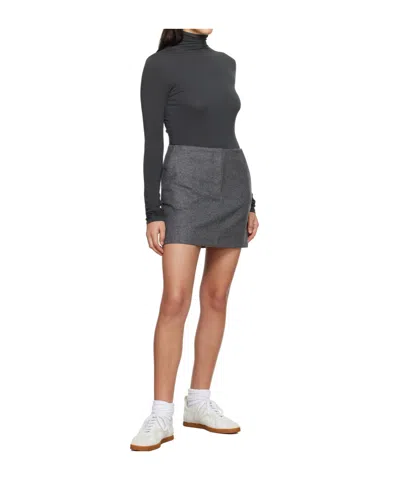 Loulou Studio Mini Halter Dress In Gray