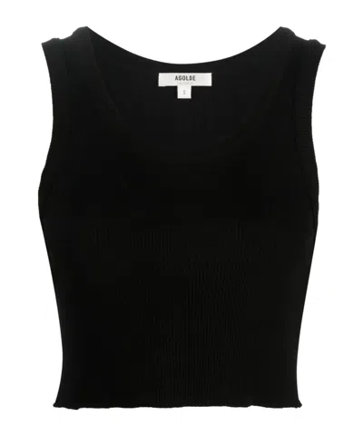 Agolde Ribbed Knit Cropped Vest