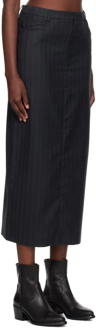 Loulou Studio Black Vato Maxi Skirt In Black