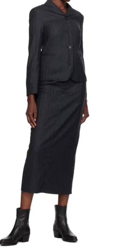 Loulou Studio Black Vato Maxi Skirt In Black