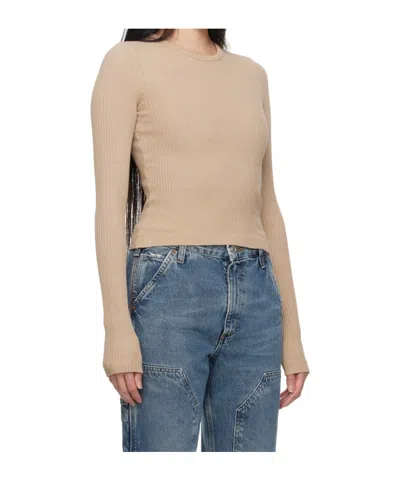 Agolde Ribbed Knit T-shirt