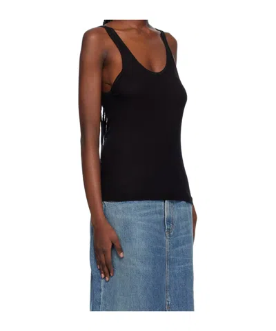 Agolde Crew Neck Vest In Black