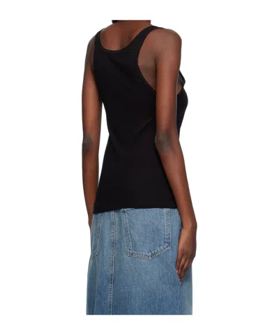 Agolde Crew Neck Vest In Black