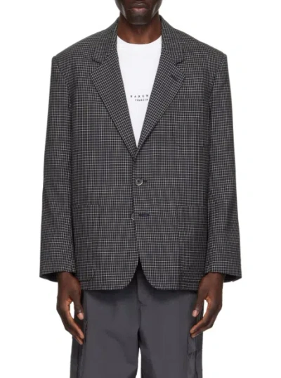 Barena Venezia Jacquard Patterned Suit Jacket In Gray