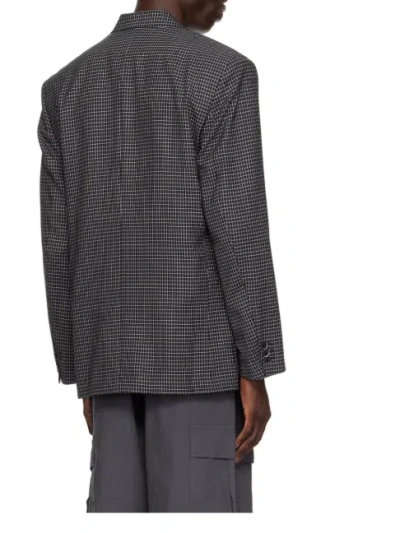 Barena Venezia Jacquard Patterned Suit Jacket In Gray