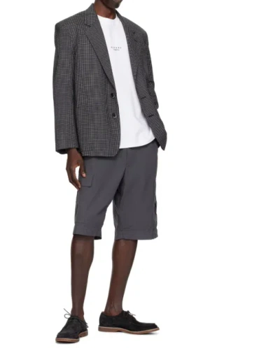 Barena Venezia Jacquard Patterned Suit Jacket In Gray
