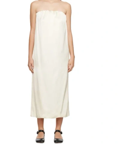 Loulou Studio Off-white Siple Midi Dress In White