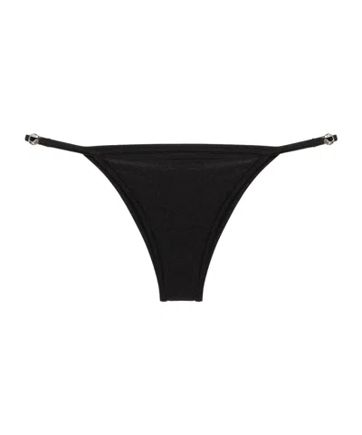 Coperni Black Branded Bikini Bottom In Black