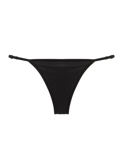 Coperni Black Branded Bikini Bottom In Black