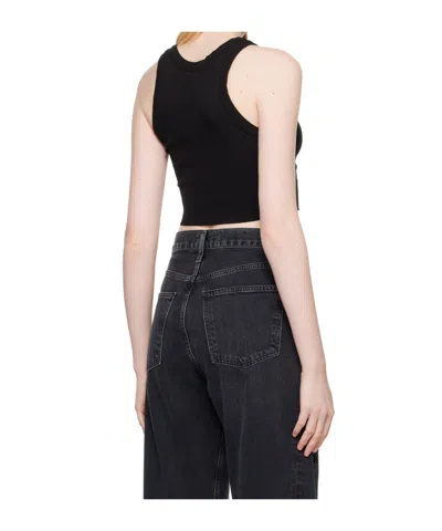 Agolde Cropped Bailey Tank In Black