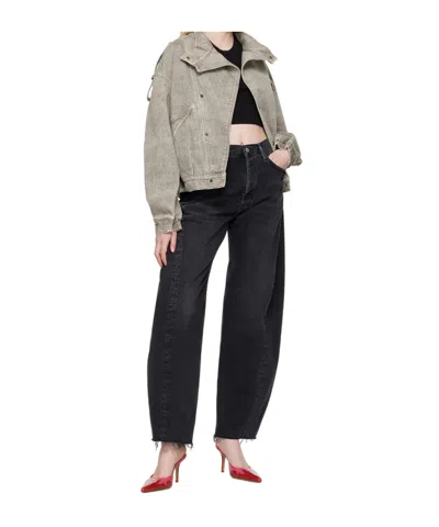 Agolde Cropped Bailey Tank In Black