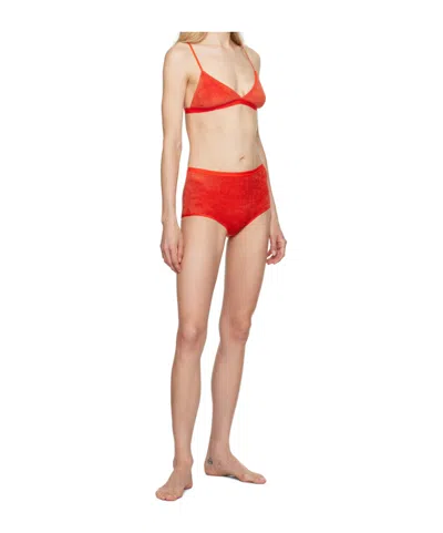 Baserange Red Highwaist Bell Briefs In Red