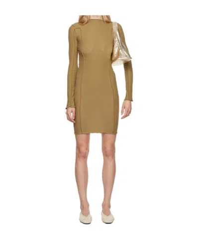 Baserange Brown Omato Minidress In Brown