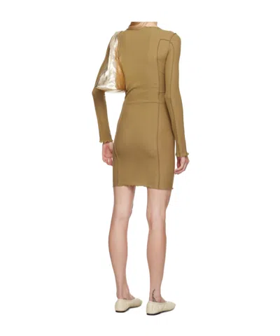 Baserange Brown Omato Minidress In Brown