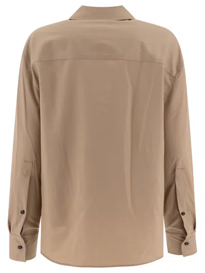 Loulou Studio Eliana Button-up Shirt In Brown