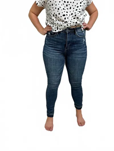 Judy Blue Hi-waisted Tummy Control Robin Skinny Jeans In Blue In Blue