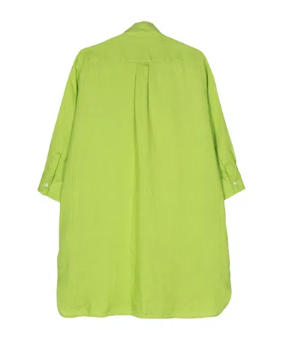 Mazzarelli Seersucker Cotton Shirt In Green