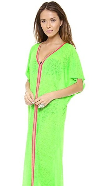 Shop Pitusa Abaya Maxi Dress In Lime