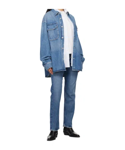 Agolde Snap Button Denim Shirt