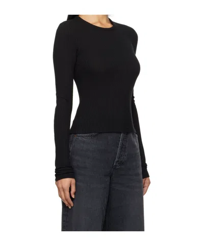 Agolde Tania Twist Tee In Black