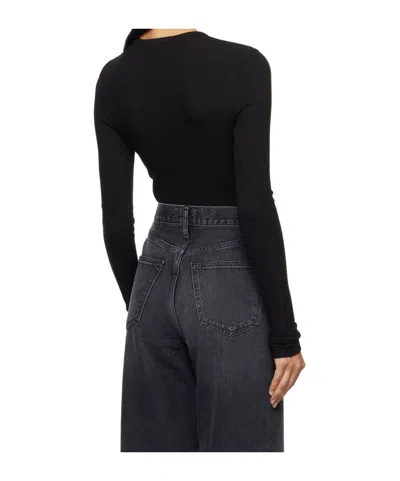 Agolde Tania Twist Tee In Black