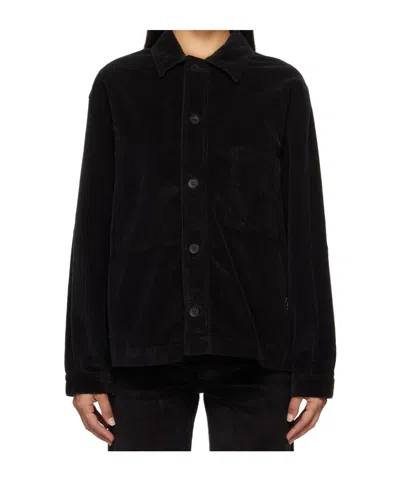 Baserange Lapel Long Sleeve Casual Jacket In Black
