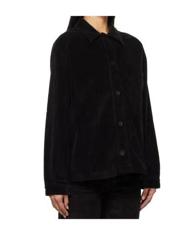 Baserange Lapel Long Sleeve Casual Jacket In Black