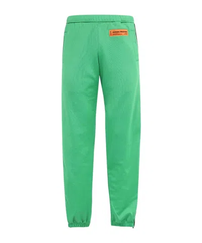 Heron Preston Contrast Side Stripes Trousers In Green