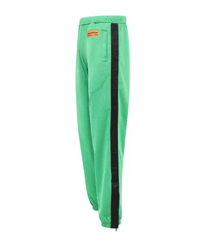 Heron Preston Contrast Side Stripes Trousers In Green