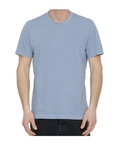 James Perse Crew-neck Cotton T-shirt In Blue
