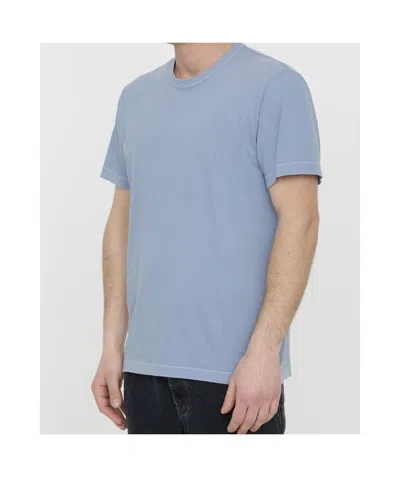 James Perse Crew-neck Cotton T-shirt In Blue