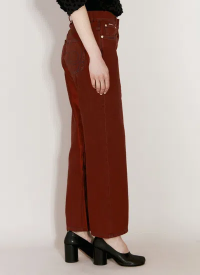 Eytys Avalon Cropped Jeans In Burgundy