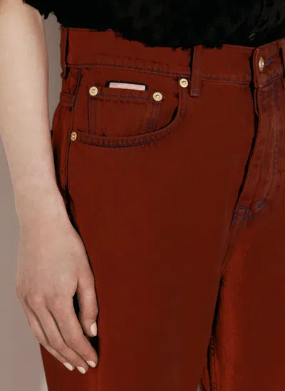 Eytys Avalon Cropped Jeans In Burgundy