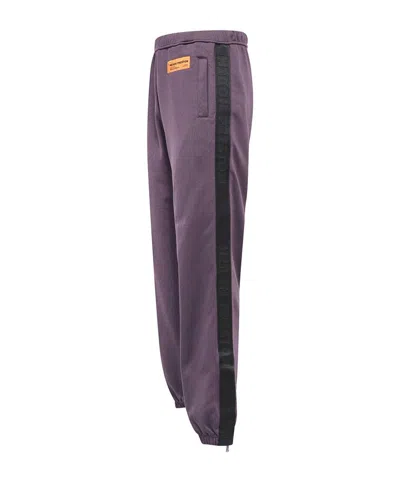 Heron Preston Contrast Side Stripes Trousers In Purple