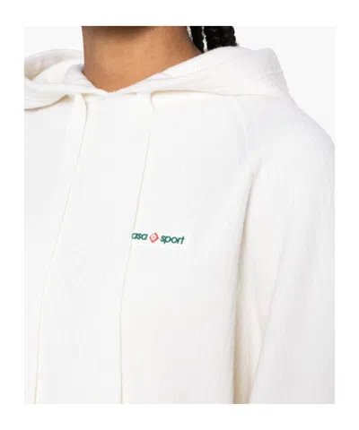 Casablanca Long Sleeve Sweatshirt In White