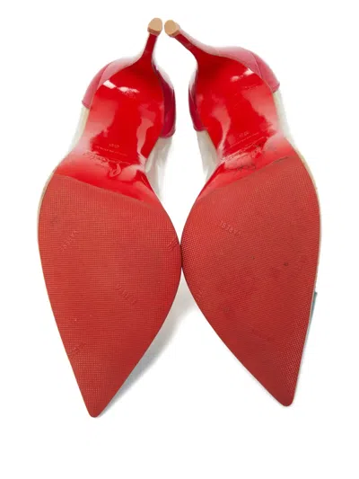 Pre-owned Christian Louboutin 110mm Patent-leather Clear-panel Pumps