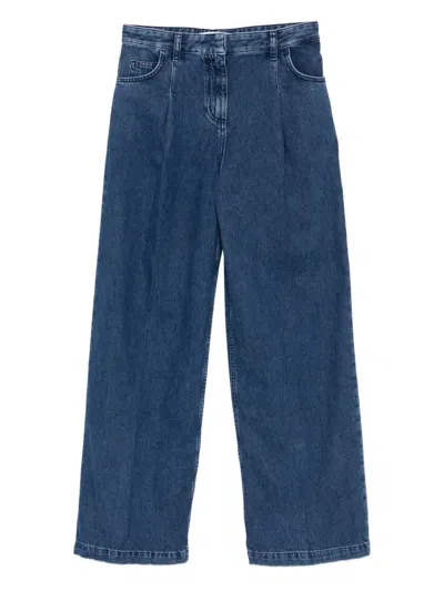 Ba&sh Pleated-detail Jeans In Blue