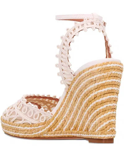 Aquazzura 105mm Kahlo Lace-detail Wedge Heeled Espadrilles