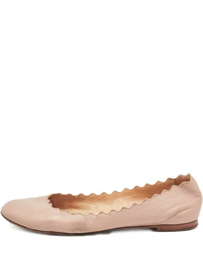 Pre-owned Chloé Lauren Scalloped Ballet Flats
