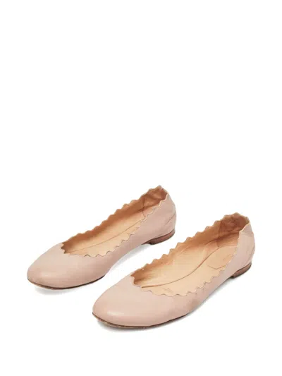 Pre-owned Chloé Lauren Scalloped Ballet Flats